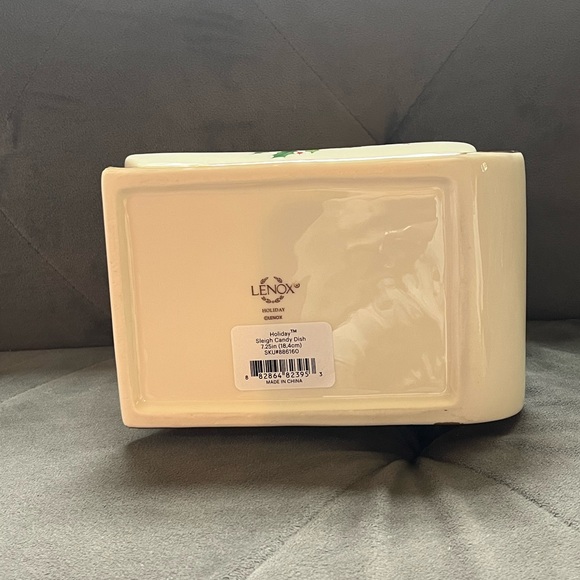 NWT Lenox Holiday Sleigh Candy Dish - Picture 4 of 7